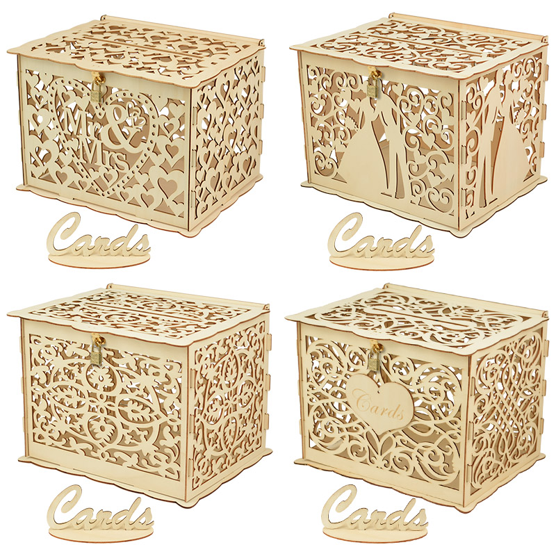 Wedding Card Box - 30X24X21cm DIY 결혼 선물 카드 상자