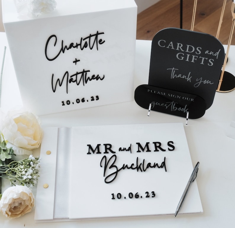 Wedding Card Box - 흰색 카드 상자 웨딩용 3D 맞춤형