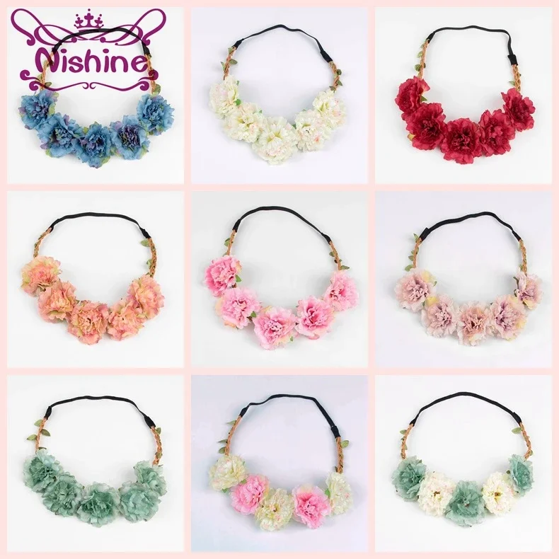 1PCS 봄 여름 해변 해변 꽃 머리 장식 신부 들러리 - Wedding Arch Flower 리뷰 및 가격
