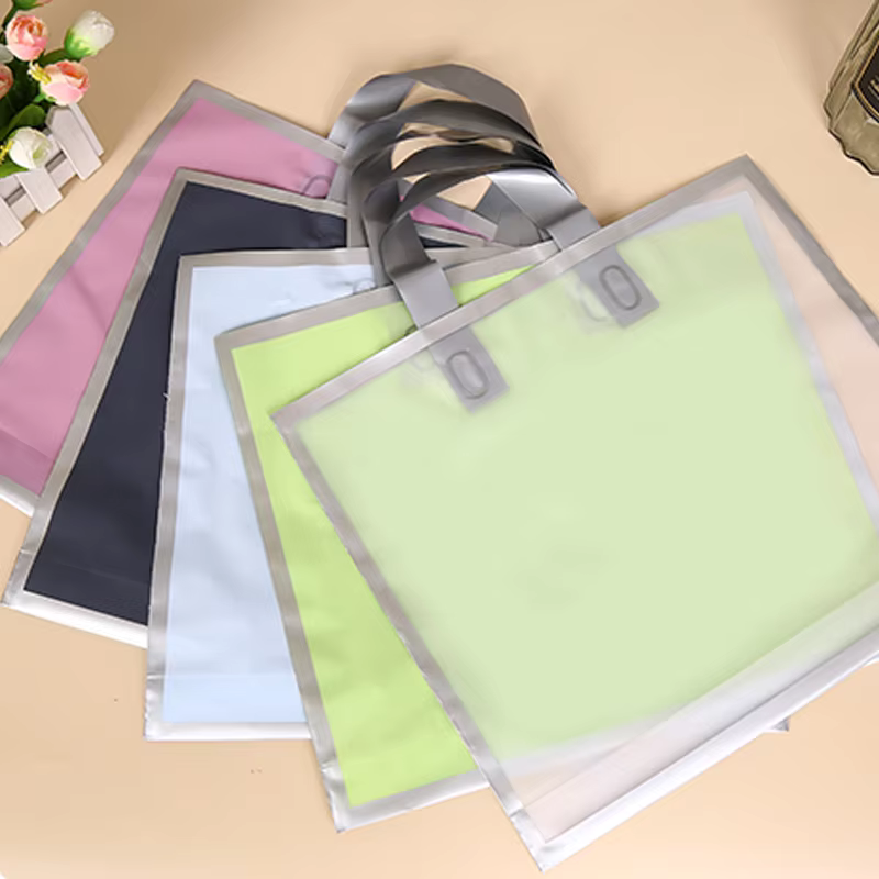 50개입 무광 핸드 쇼핑백, 은색 테두리 선물 가방,  - Wedding Supply Shops 리뷰 및 가격