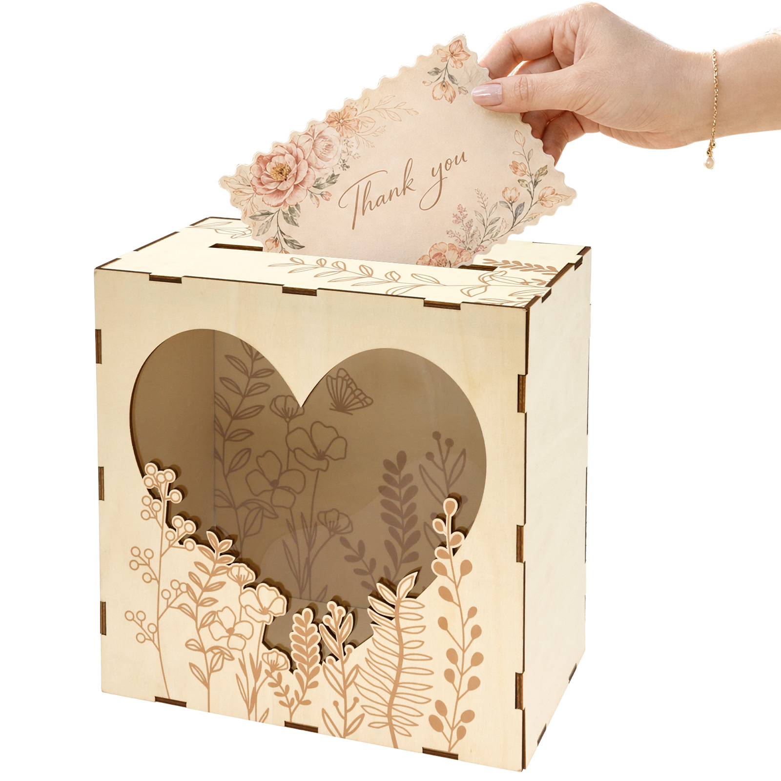 웨딩 카드 상자 투명 창이 있는 나무 웨딩 카드 보관  - Wedding Card Box 리뷰 및 가격