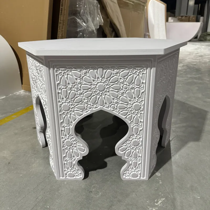 인도풍 꽃무늬 금색 원형 테이블 침대 옆 테이블 거실  - Indian Wedding Decor Supply 리뷰 및 가격
