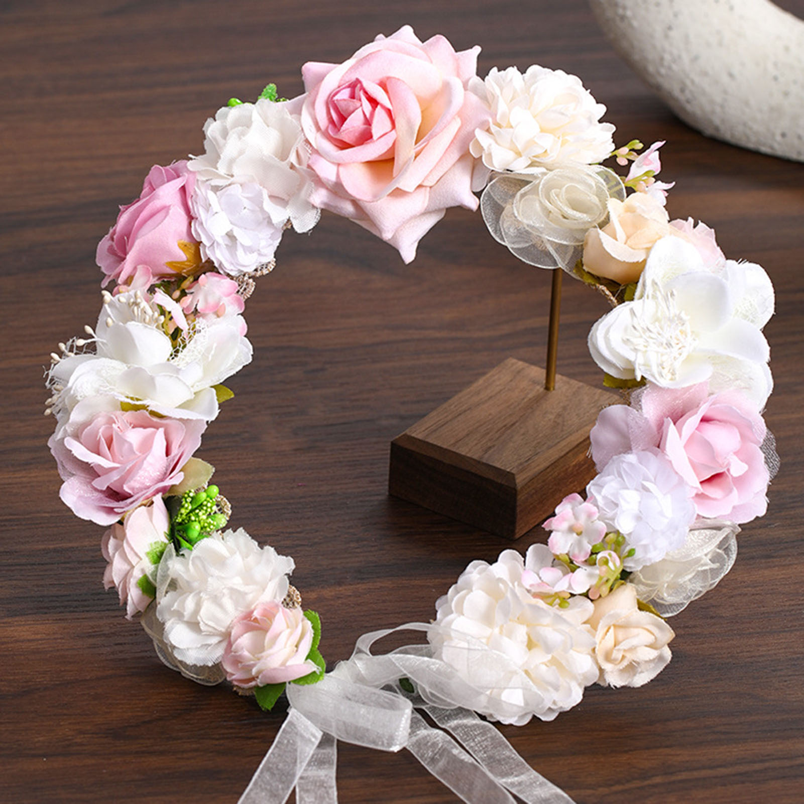 꽃 화환 신부 화환 신부 인공 꽃 화환 웨딩 화환 머리 - Wedding Arch Flower 리뷰 및 가격