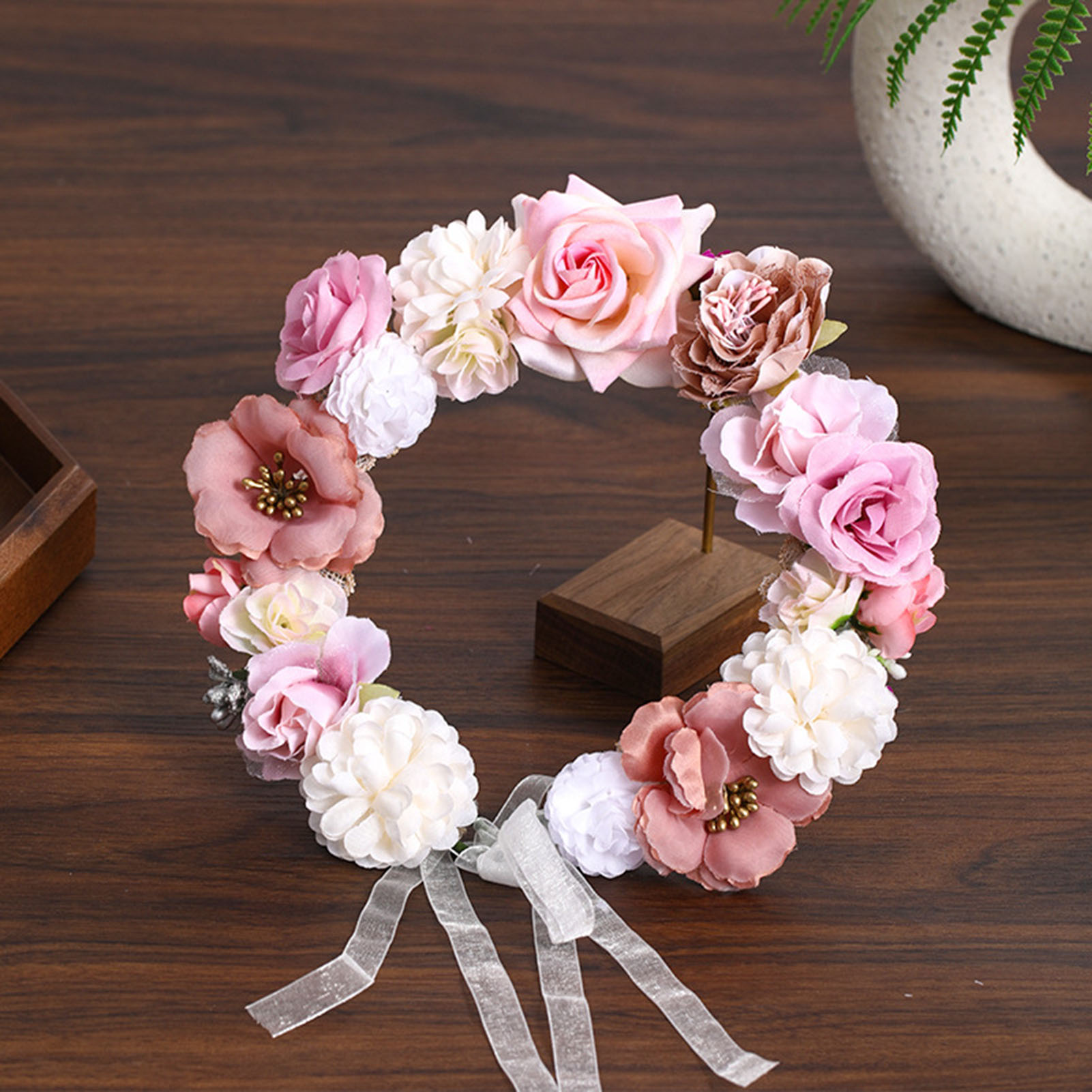 꽃 화환 신부 화환 신부 인공 꽃 화환 웨딩 화환 머리 - Wedding Arch Flower 리뷰 및 가격