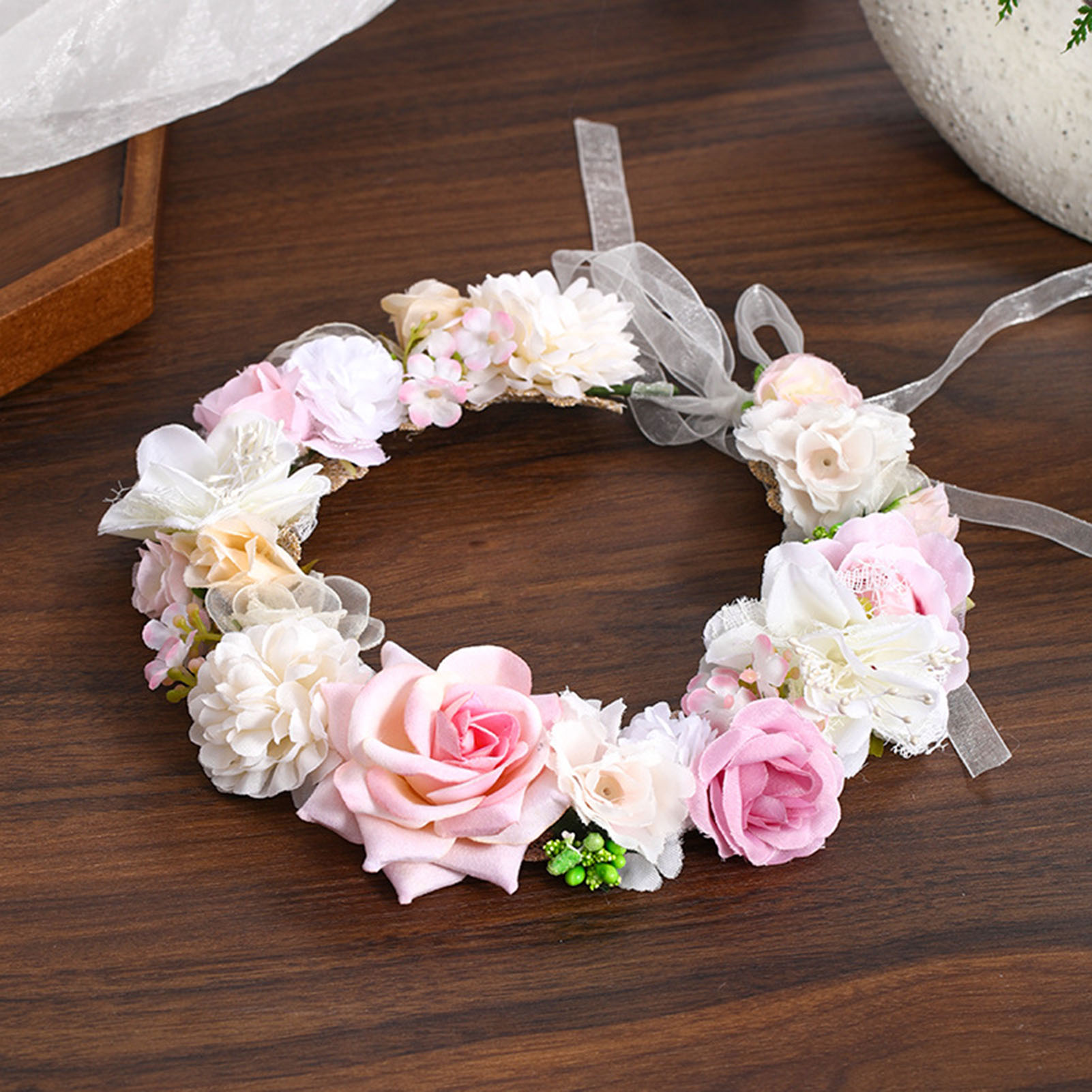 꽃 화환 신부 화환 신부 인공 꽃 화환 웨딩 화환 머리 - Wedding Arch Flower 리뷰 및 가격