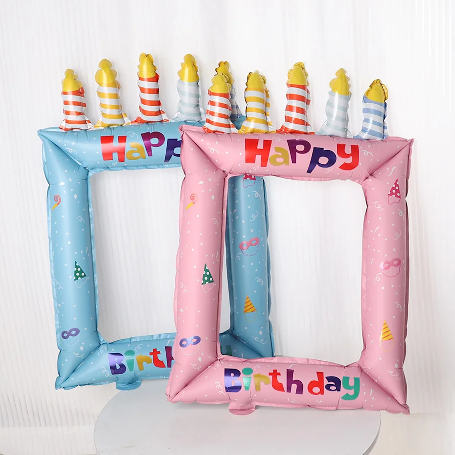 1/2pcs 블루 핑크 생일 사진 프레임 호일 풍선 배 - Confetti Balloon Set 리뷰 및 가격