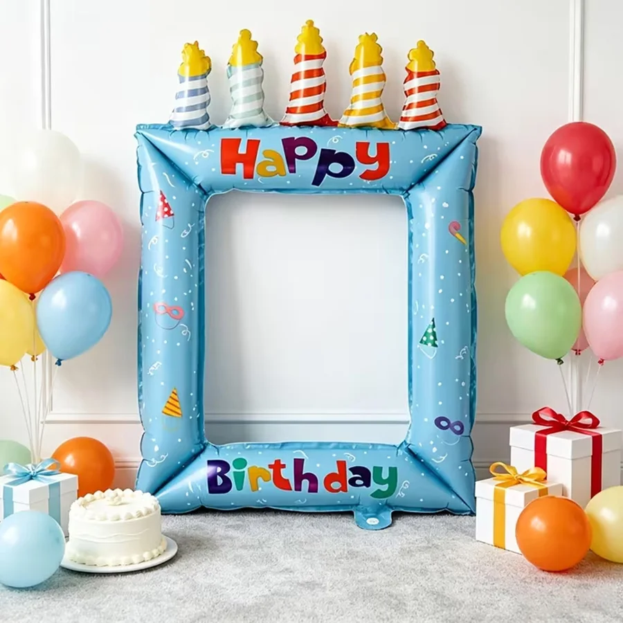 1/2pcs 블루 핑크 생일 사진 프레임 호일 풍선 배 - Confetti Balloon Set 리뷰 및 가격