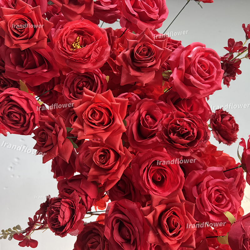 빨간 하트 아치 모양 인공 꽃 졸업식 어머니날 부활절  - Wedding Arch Flower 리뷰 및 가격
