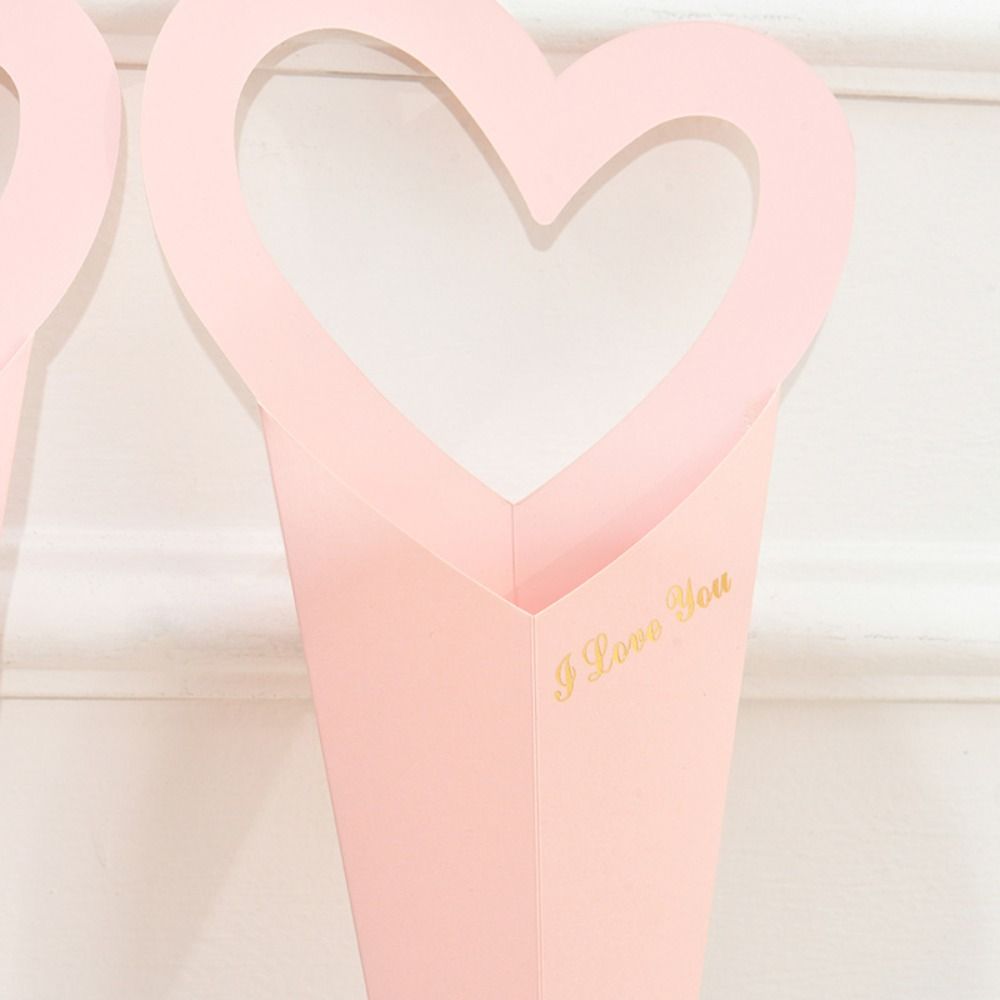 10pcs 로맨틱 하트 단일 꽃 상자 DIY 종이 꽃다 - Wedding Packaging 리뷰 및 가격