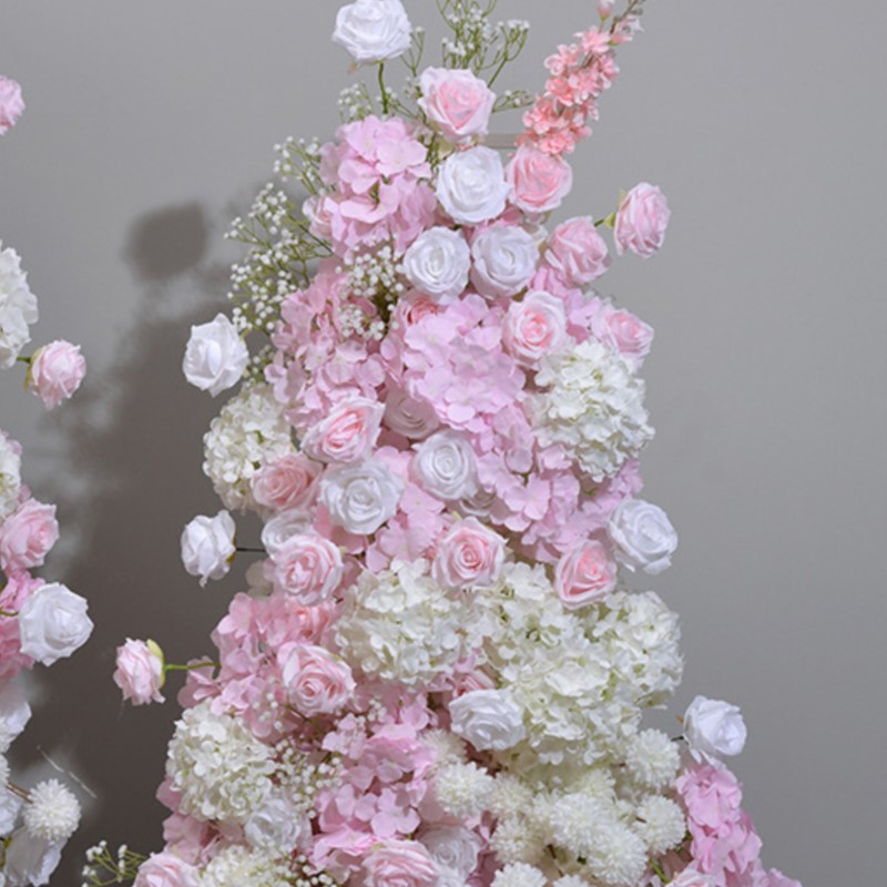 Uflower 5D 핑크 화이트 로즈 안개꽃 수국 꽃줄 - Wedding Arch Flower 리뷰 및 가격